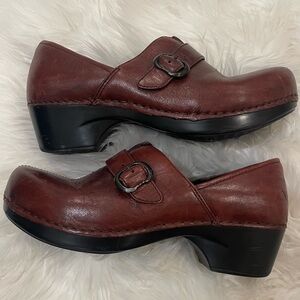 Dansko Tamara Brown Leather Clog Mule Nurse
Buckle Shoe Womens Size 7.5 8 EUR 38